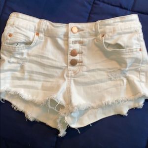 3 prs Billabong Shorts size 24 white black denim